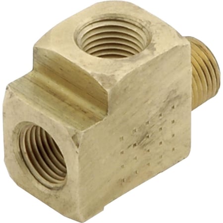 Allstar Performance 0.125 in. -27 NPT Tee Gauge Fittings; Natural, 2PK ALL50138